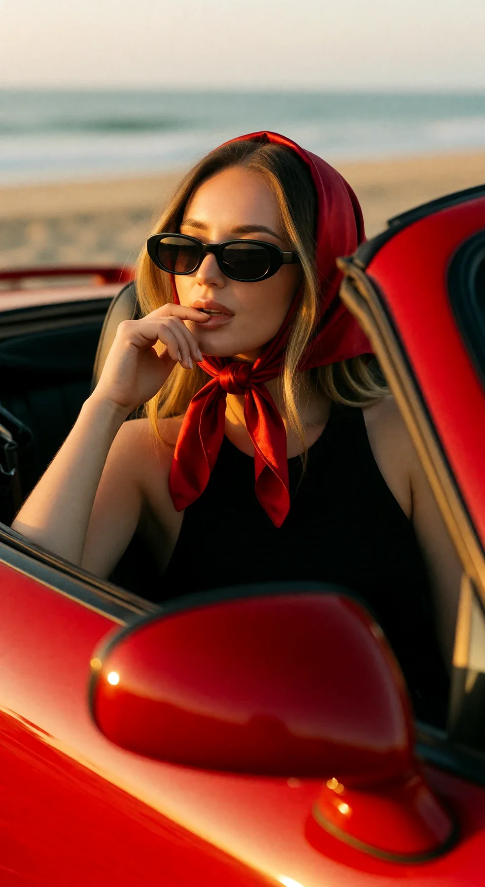 Riviera Red — canvas portrait by KOOBOOX