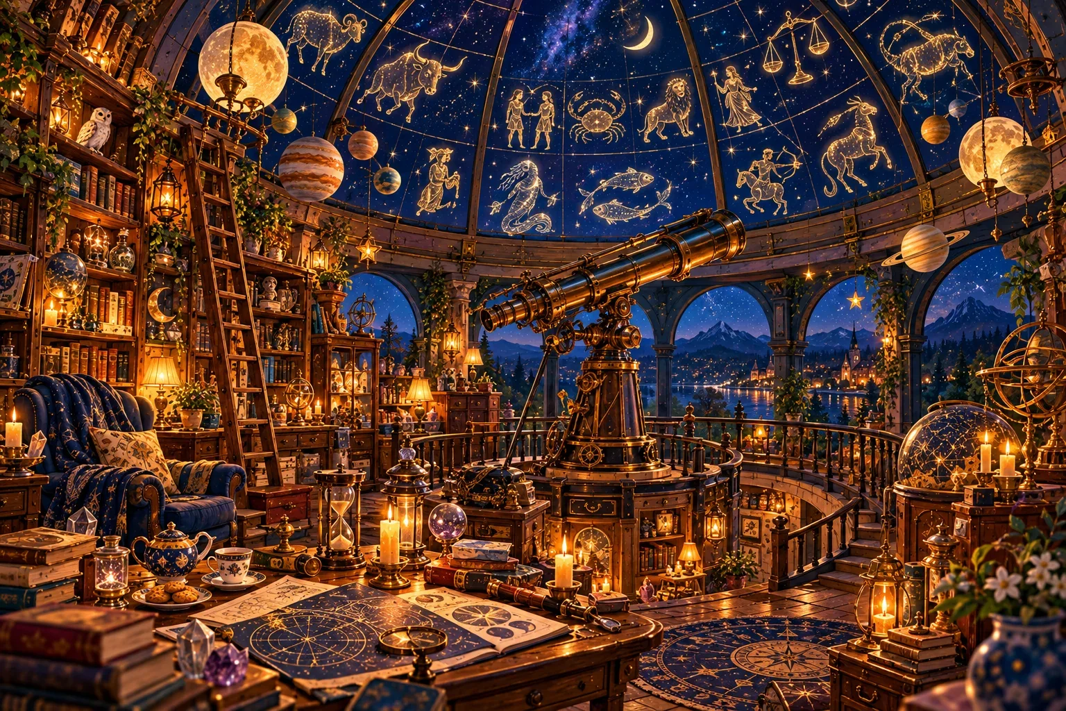 The Stargazer's Tower — wooden jigsaw puzzle by KOOBOOX