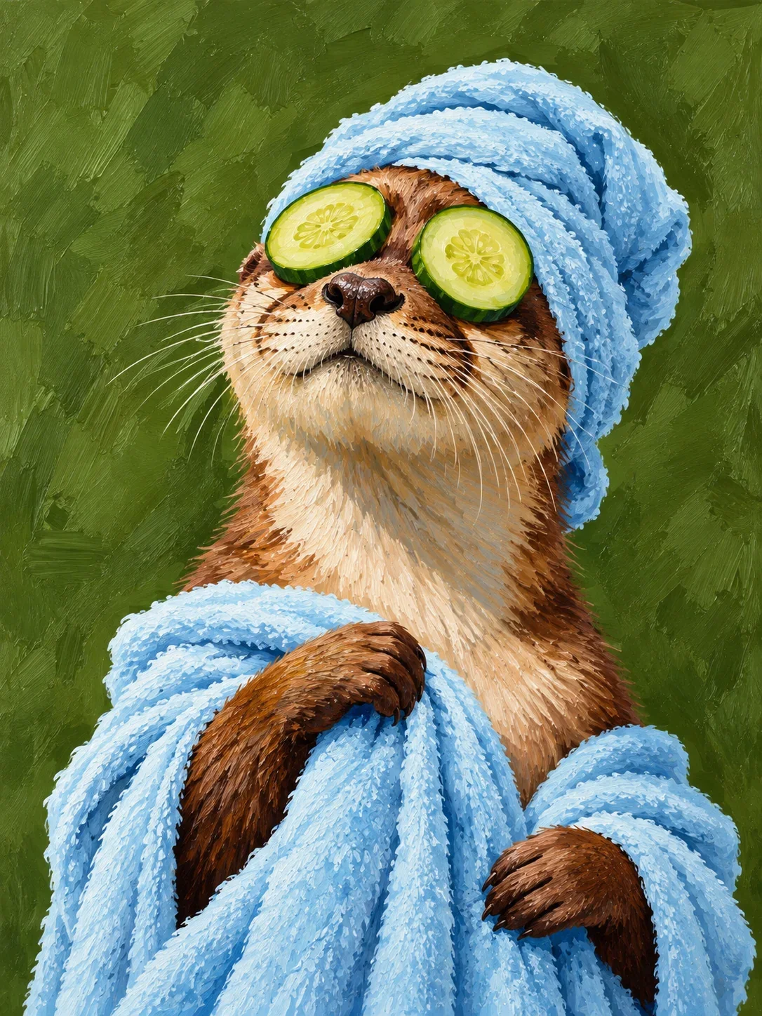 Spa Day Otter — wooden jigsaw puzzle by KOOBOOX