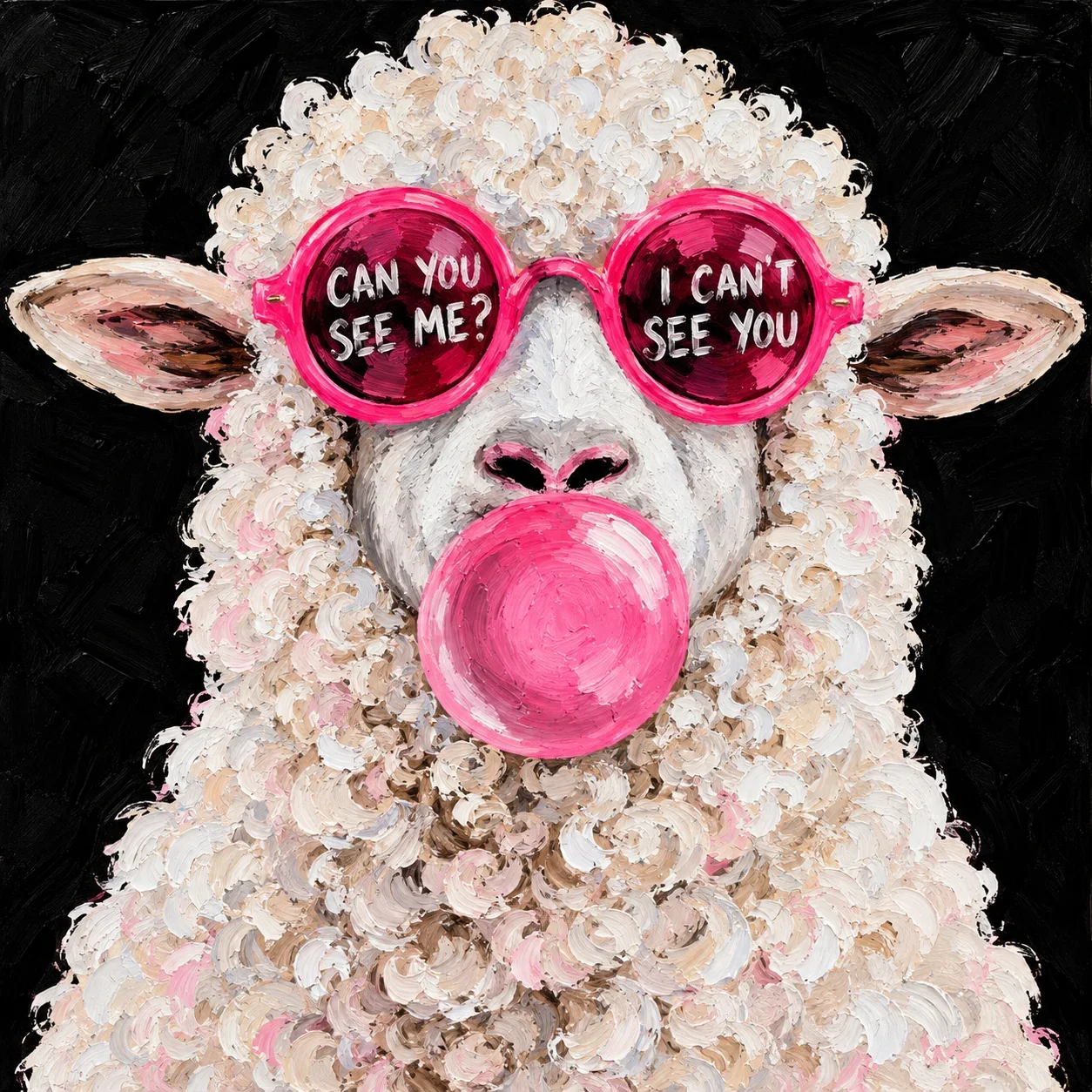 Bubblegum Sheep — wooden jigsaw puzzle by KOOBOOX