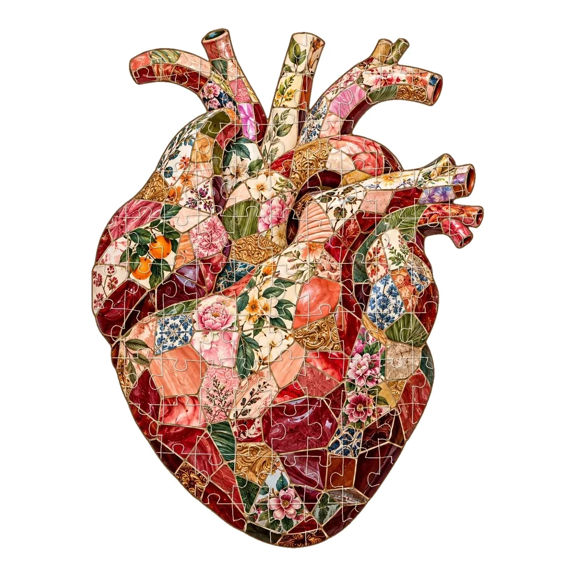 Heart in Bloom — wooden jigsaw puzzle by KOOBOOX