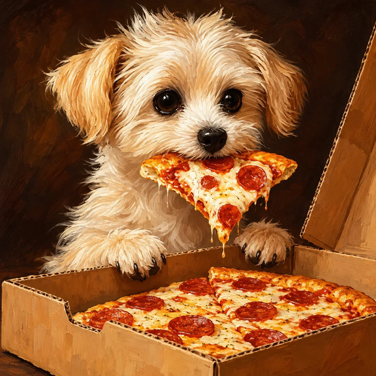 Pizza Thief — wooden jigsaw puzzle by KOOBOOX