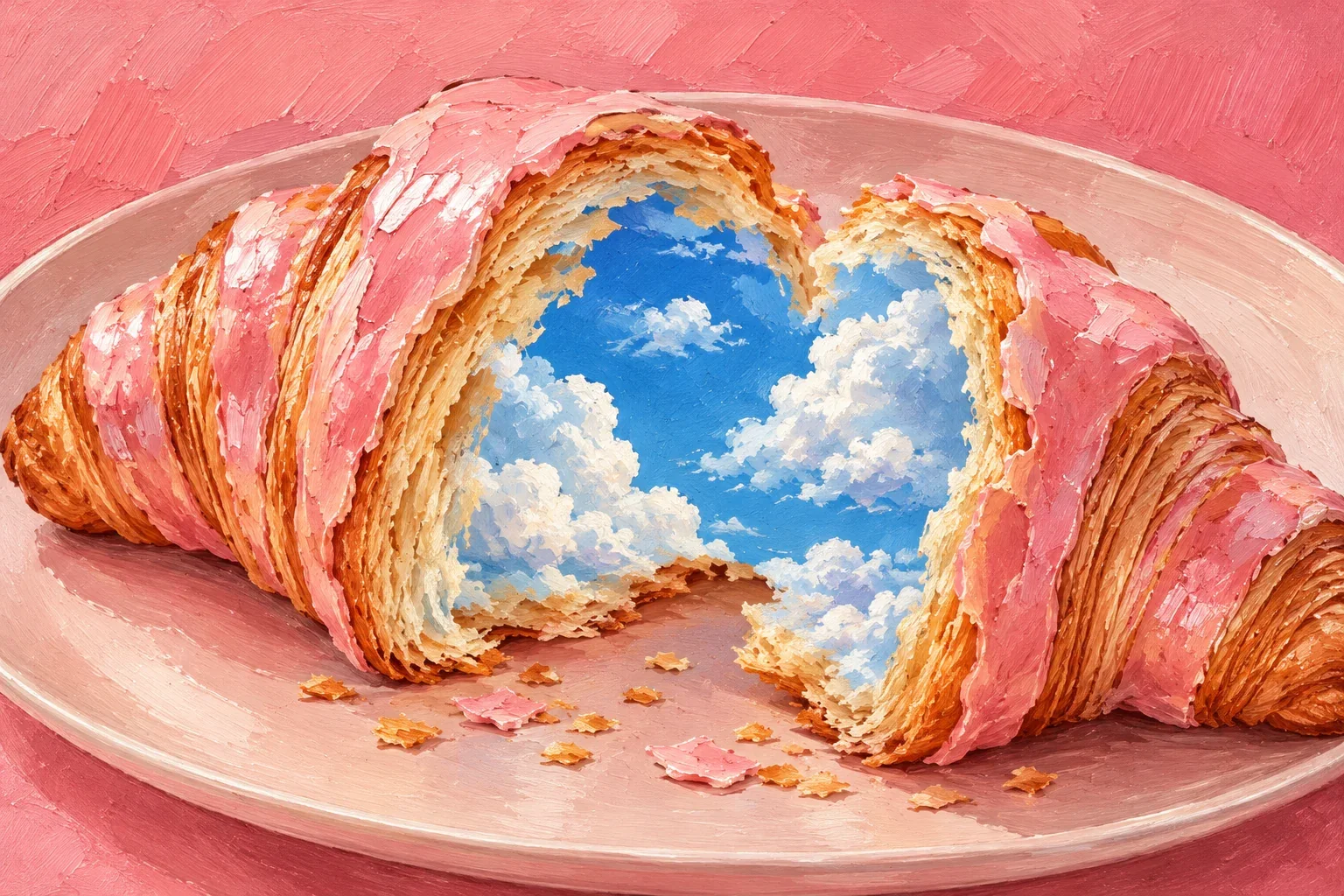 Sky Croissant — wooden jigsaw puzzle by KOOBOOX