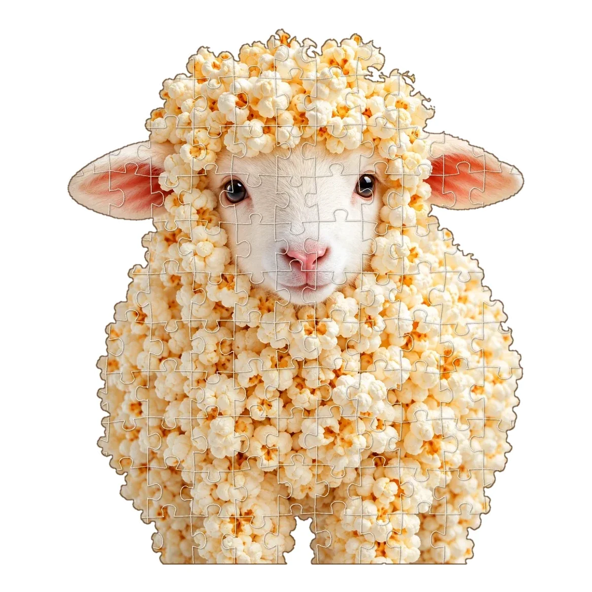 Popcorn Lamb — wooden jigsaw puzzle by KOOBOOX