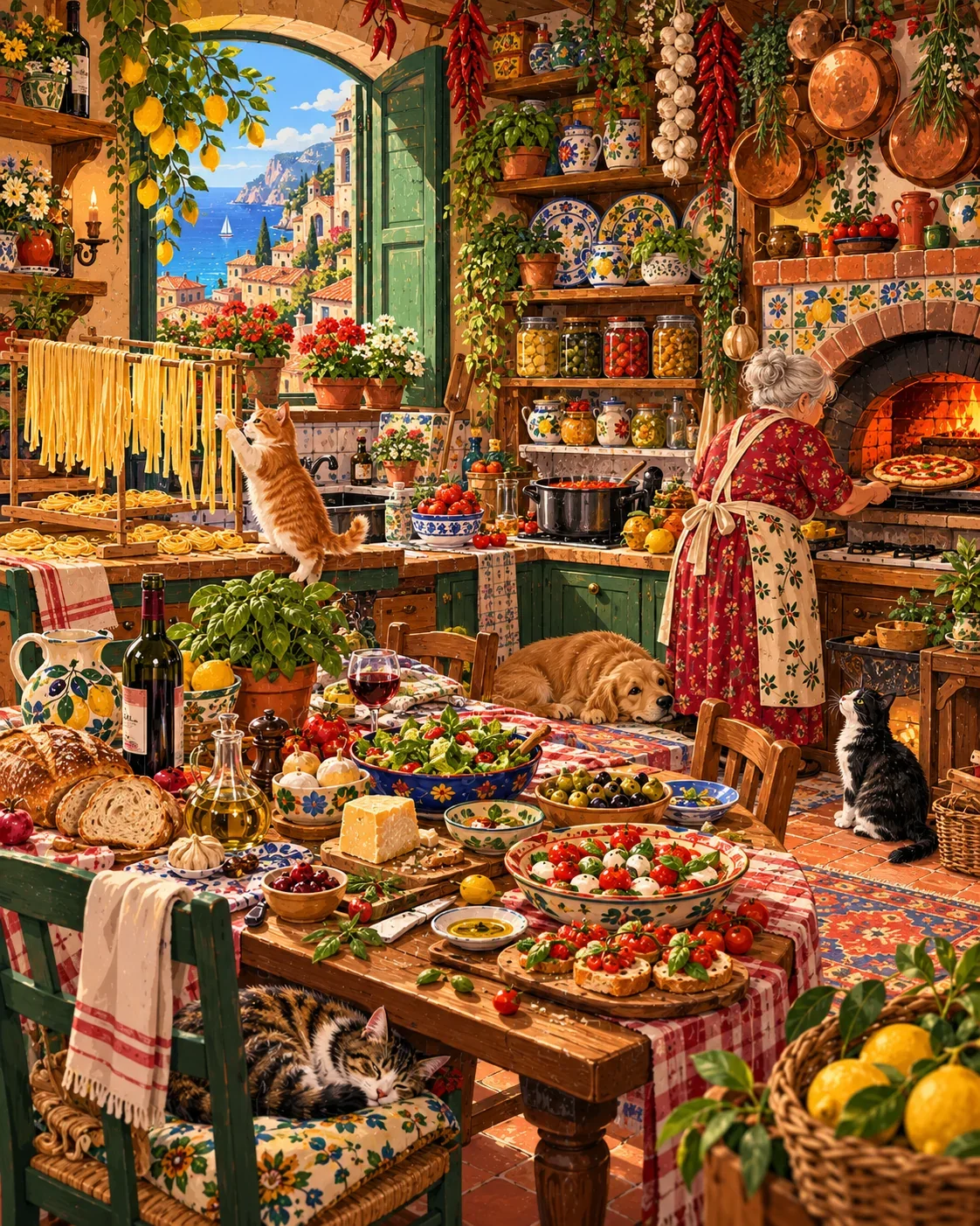 Nonna's Kitchen — wooden jigsaw puzzle by KOOBOOX