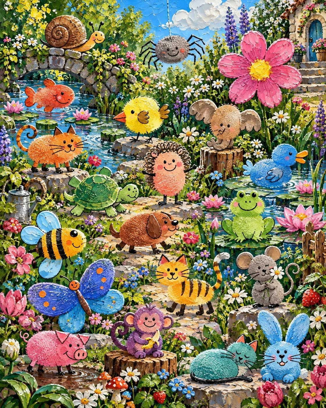 Garden Friends — wooden jigsaw puzzle by KOOBOOX