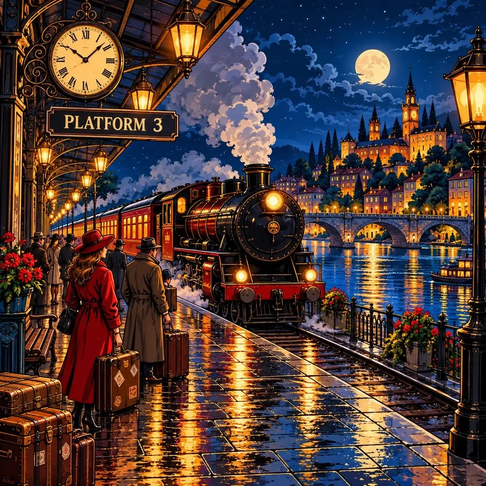 Platform 3 — wooden jigsaw puzzle by KOOBOOX