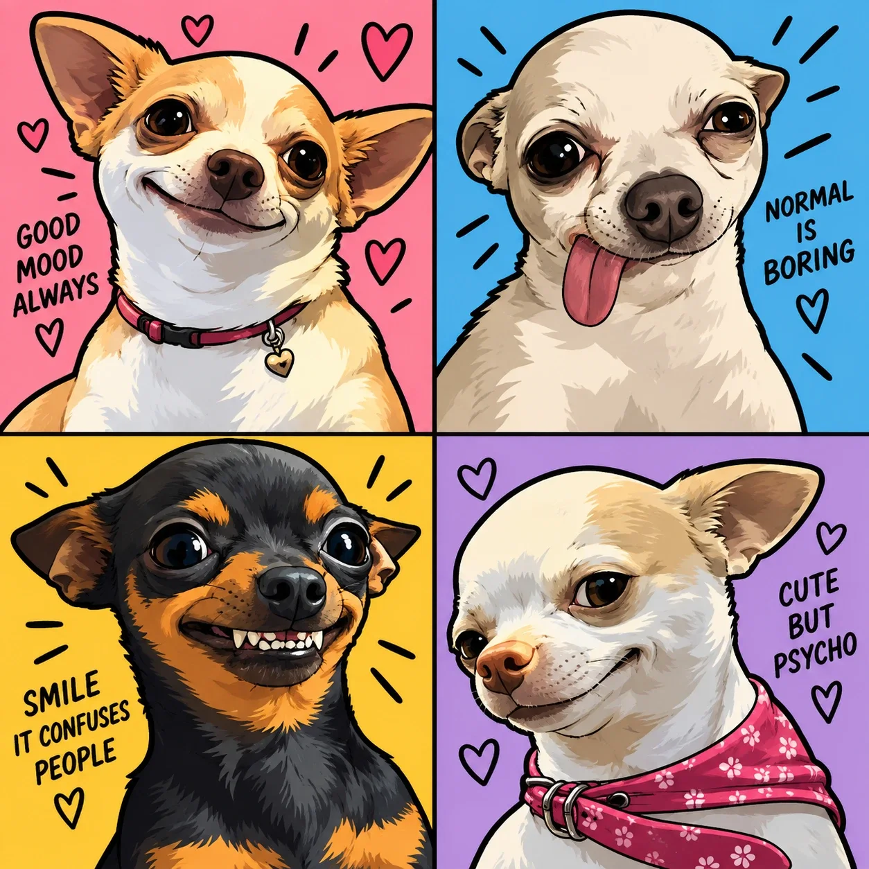 Chihuahua Moods — wooden jigsaw puzzle by KOOBOOX