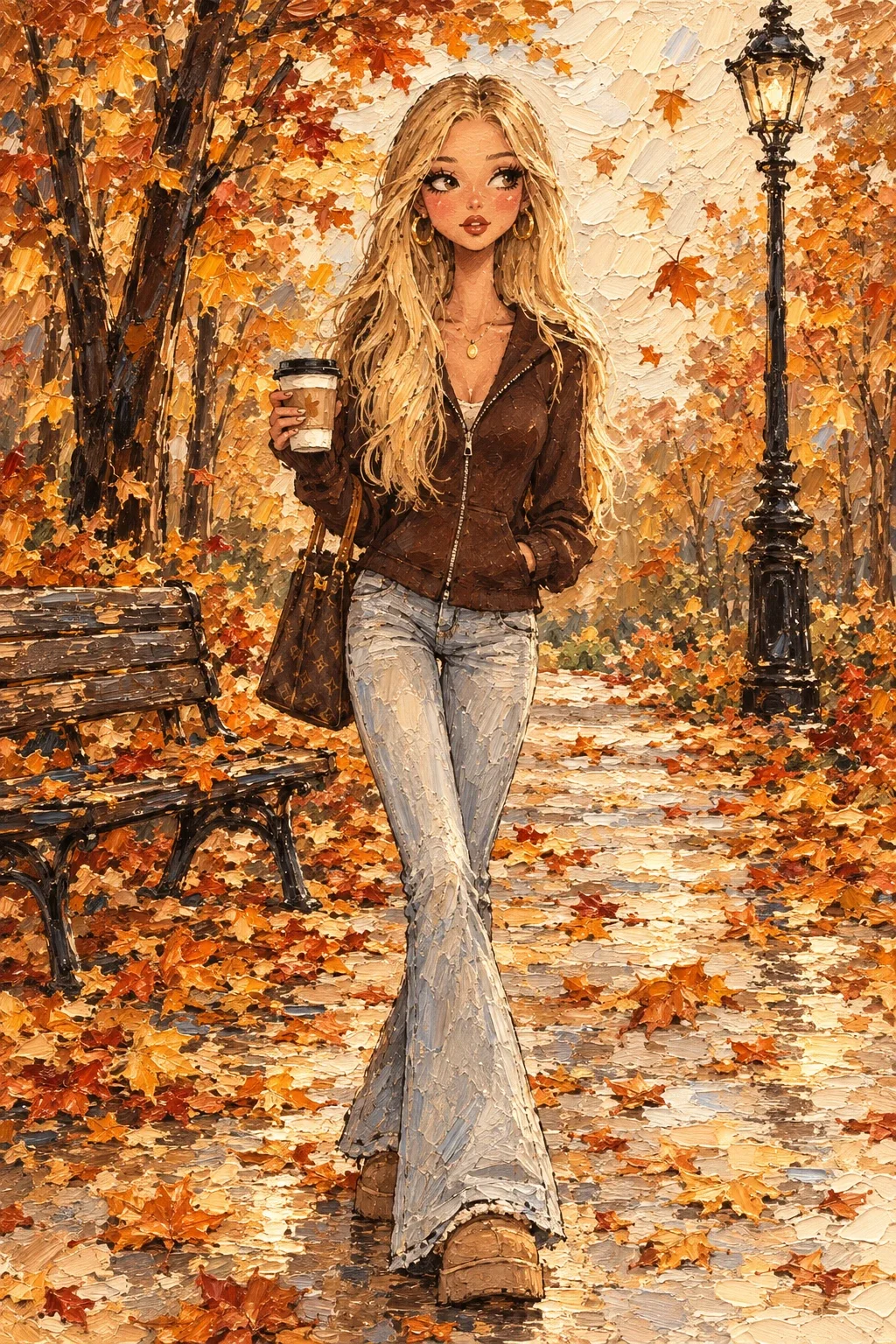 Pumpkin Spice Walk — wooden jigsaw puzzle by KOOBOOX
