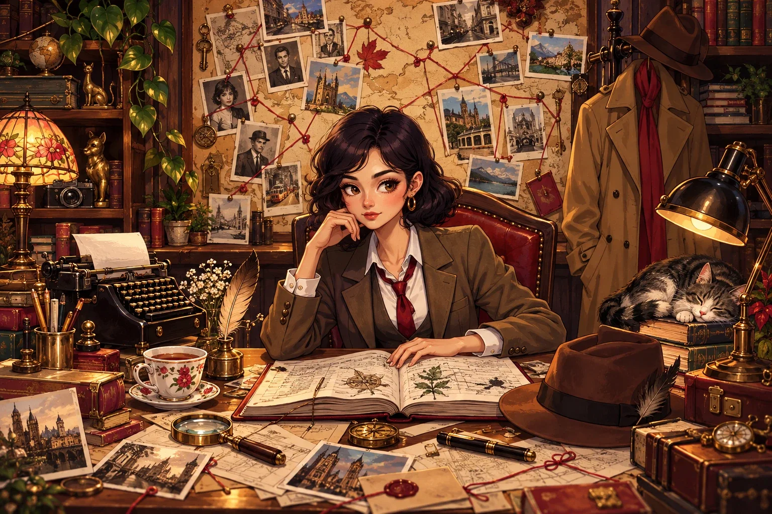 The Lady Detective — wooden jigsaw puzzle by KOOBOOX