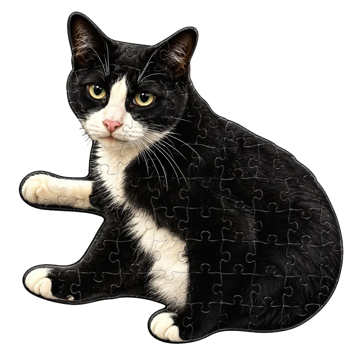 Tuxedo Cat — wooden jigsaw puzzle by KOOBOOX