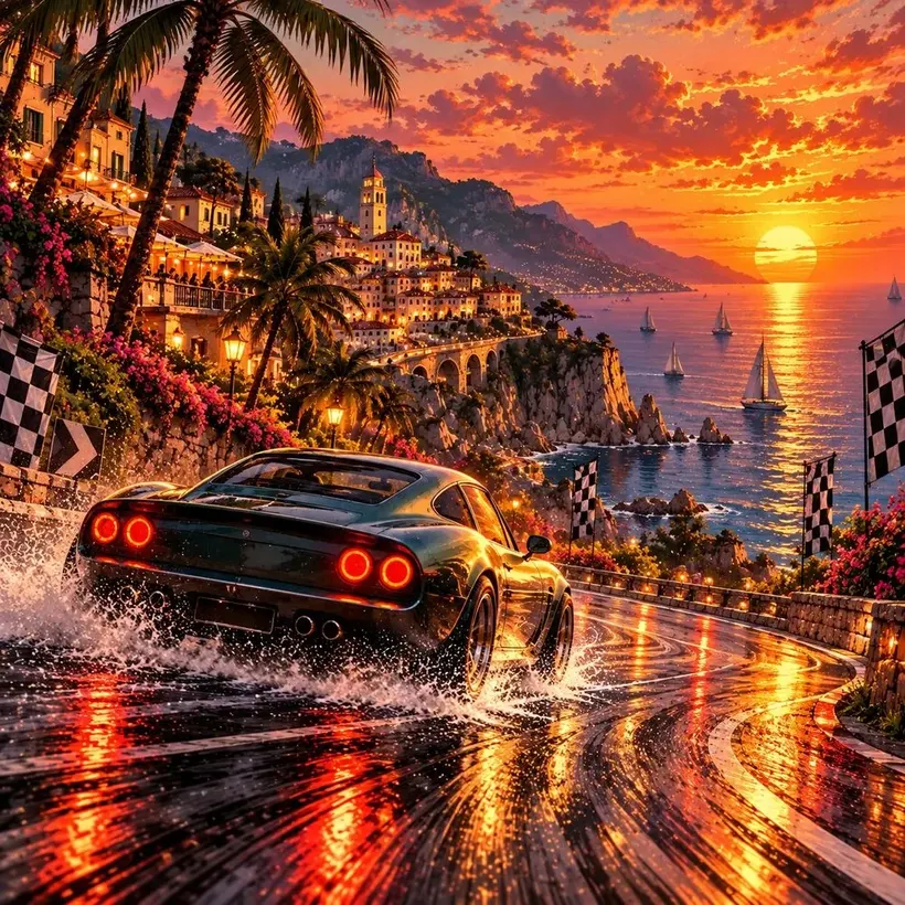 Coastal Sunset Drift jigsaw puzzle