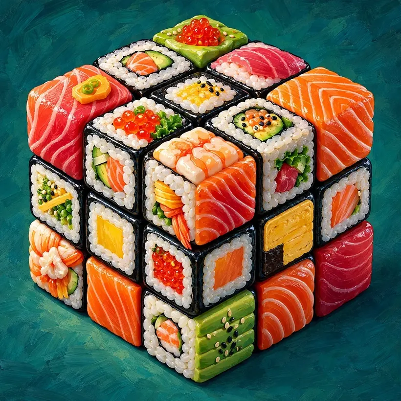 Sushi Cube jigsaw puzzle