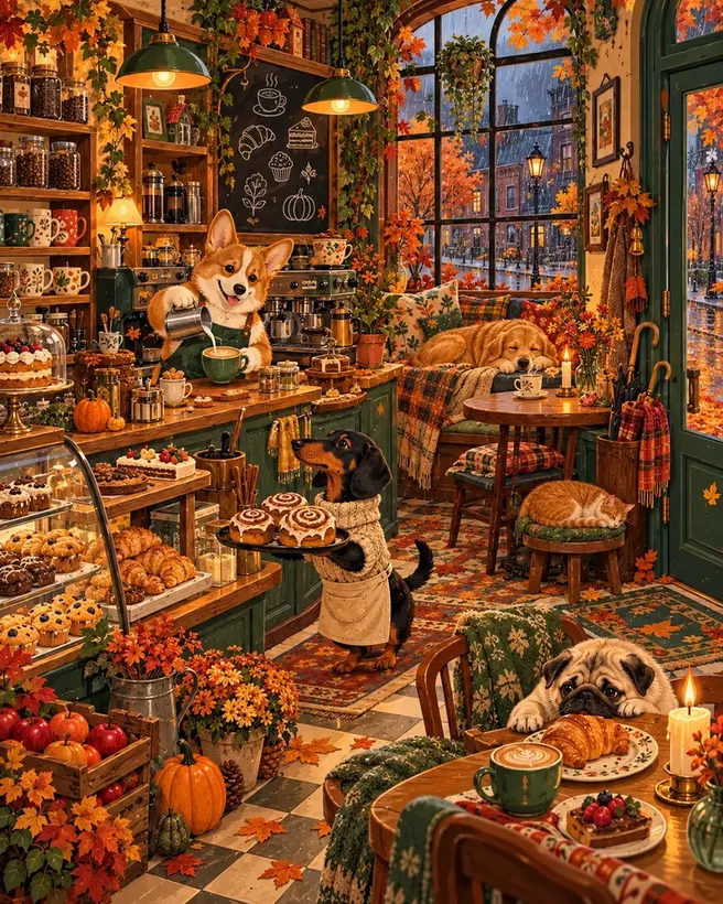 The Corgi Café jigsaw puzzle