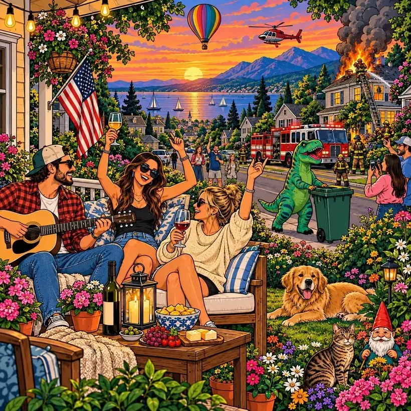 Neighborhood Chaos jigsaw puzzle