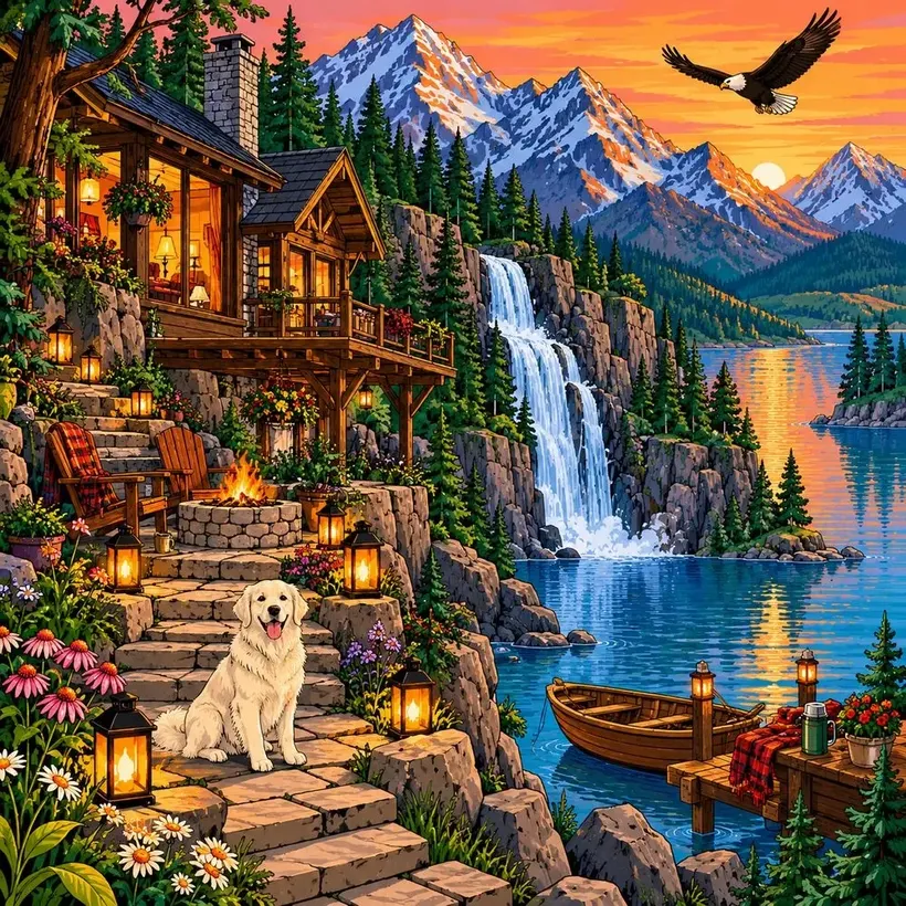 Mountain Cabin Retreat jigsaw puzzle