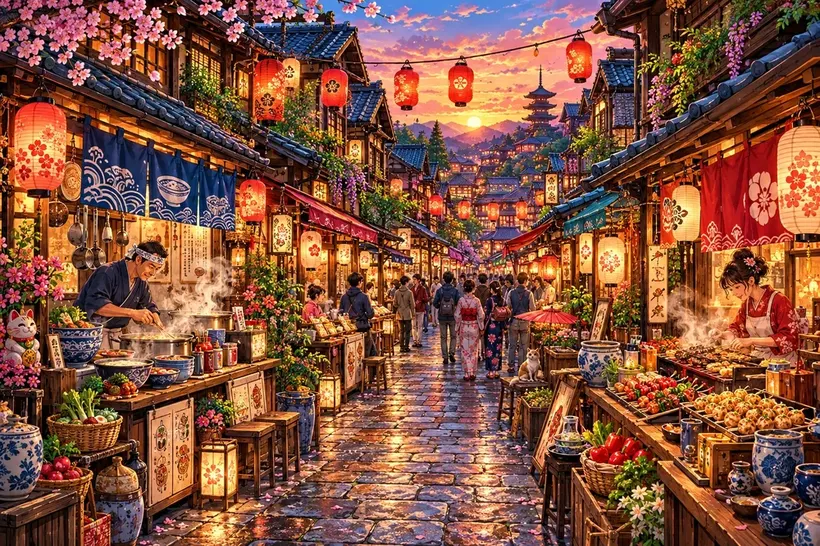 Street Food Alley · Japan jigsaw puzzle