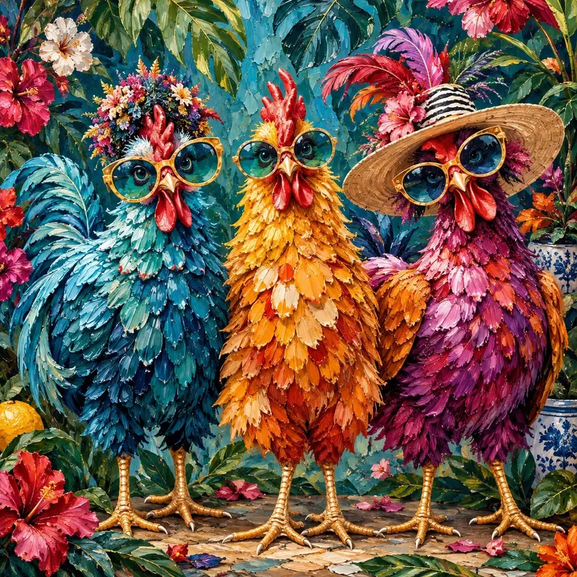 The Fancy Hens jigsaw puzzle
