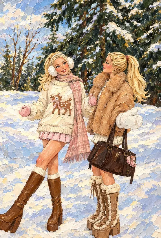 Snow Day Besties jigsaw puzzle