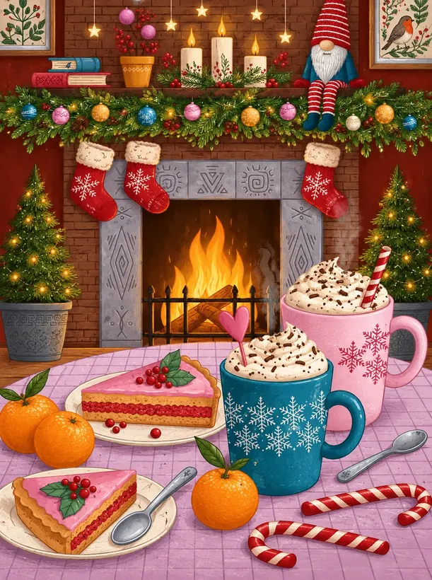 Cocoa by the Fire jigsaw puzzle