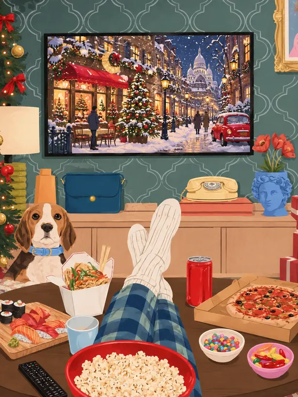 Takeout Movie Night jigsaw puzzle