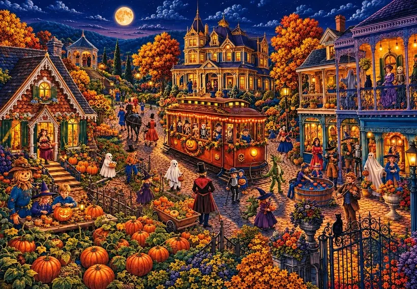 Halloween Village jigsaw puzzle