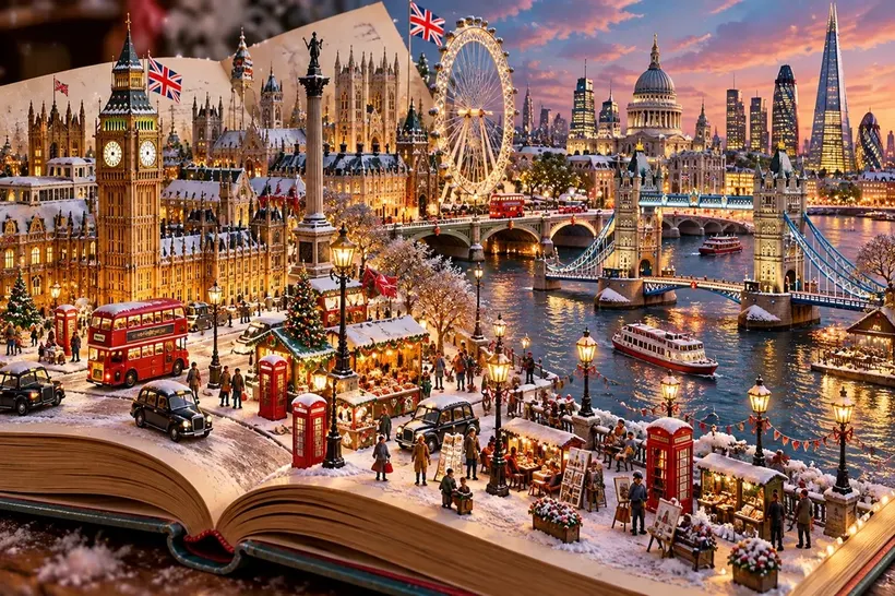 London Storybook Christmas jigsaw puzzle