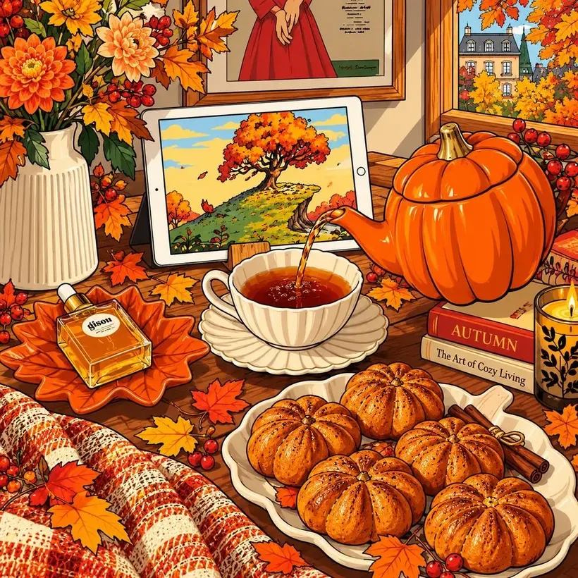 Pumpkin Spice Tea Time jigsaw puzzle