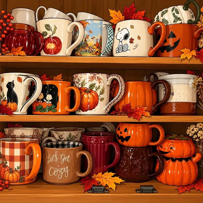 Autumn Mug Shelf jigsaw puzzle