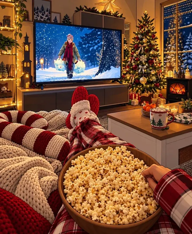 Christmas Movie Night jigsaw puzzle