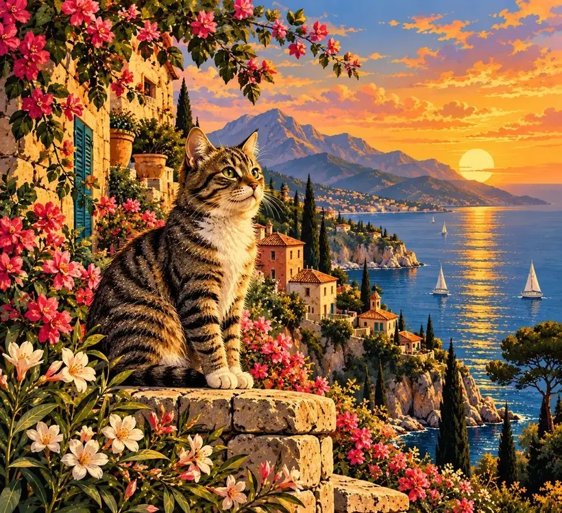 Riviera Cat jigsaw puzzle
