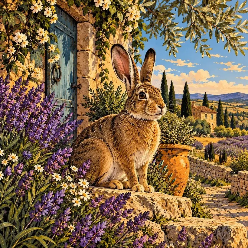 Lavender Hare jigsaw puzzle