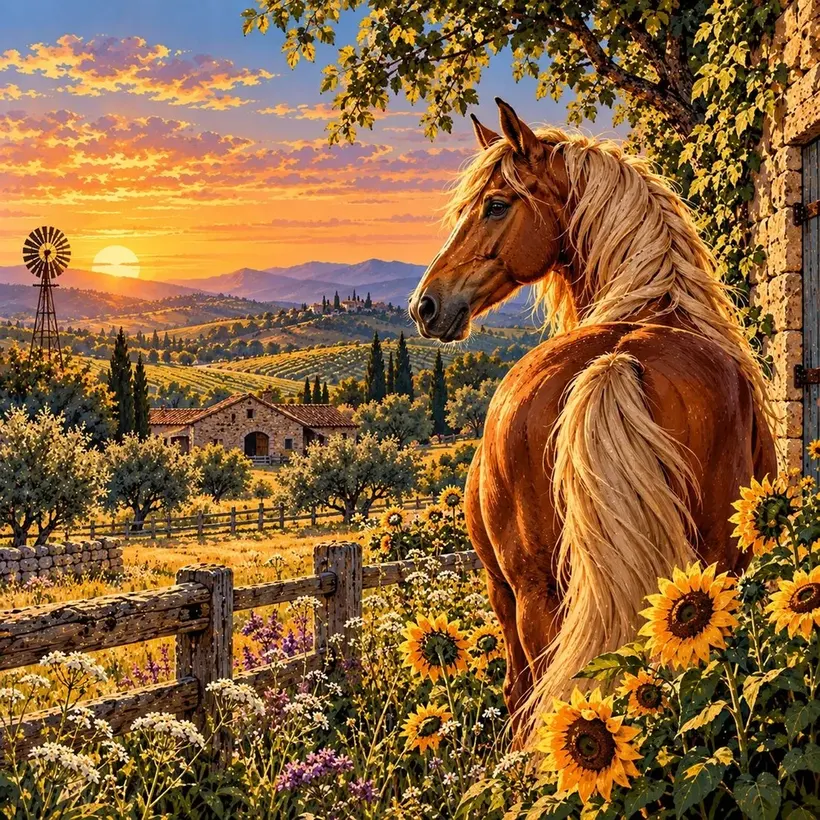 Sunflower Horse jigsaw puzzle
