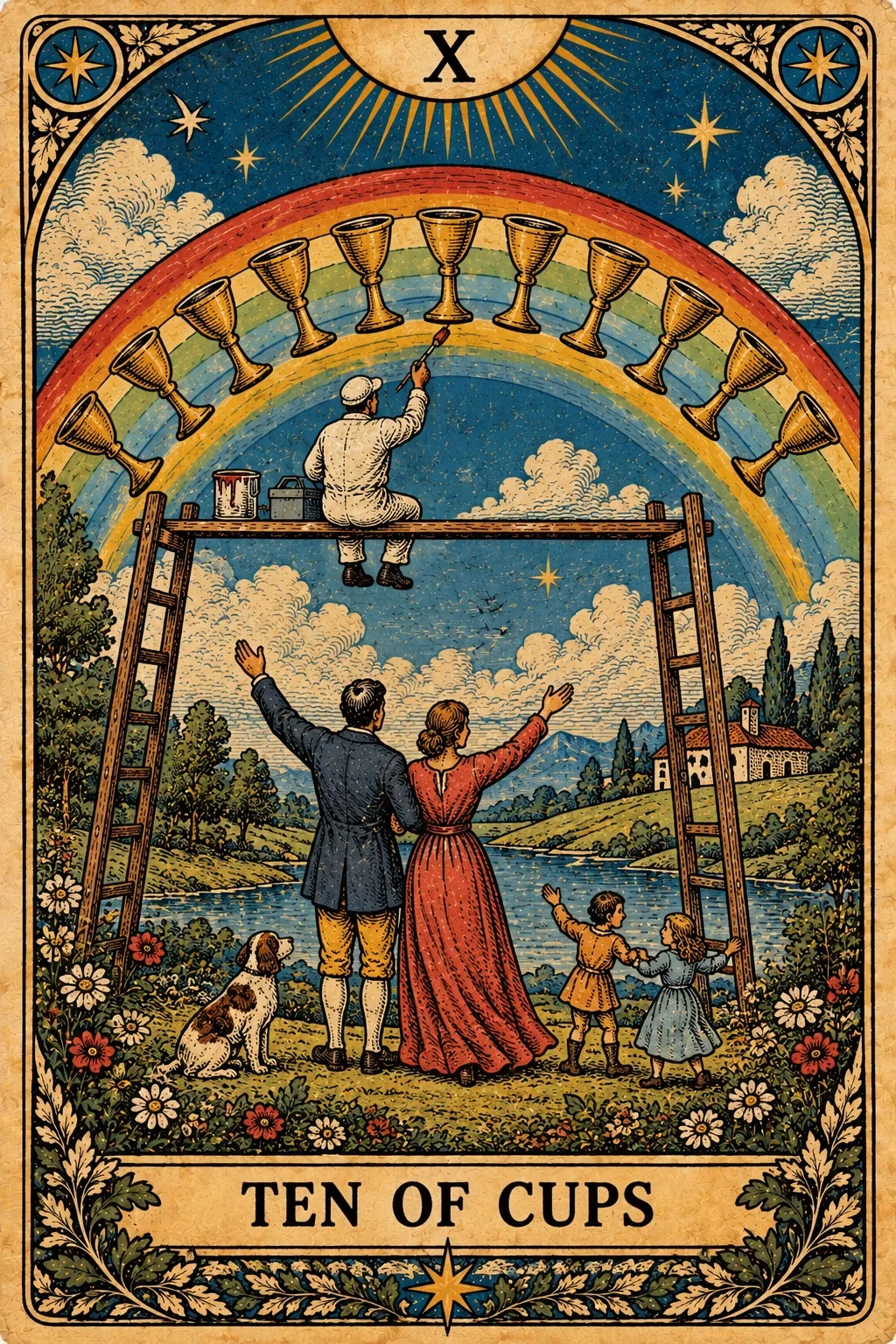 Ten of Cups — wooden jigsaw puzzle by KOOBOOX