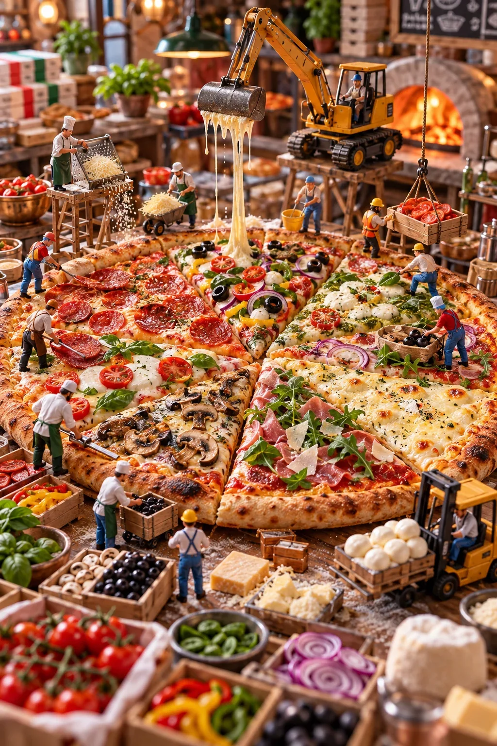 Tiny Pizza Builders — wooden jigsaw puzzle by KOOBOOX