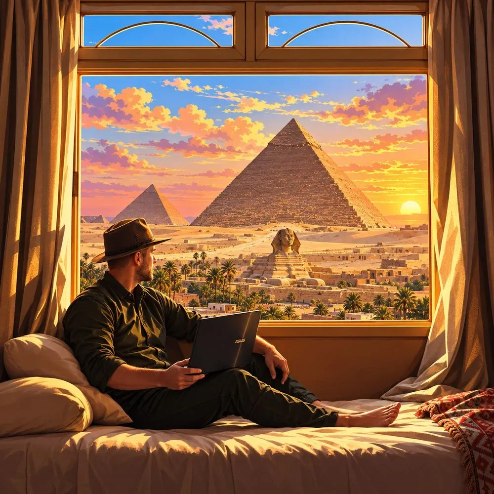 Giza at Sunset — wooden jigsaw puzzle by KOOBOOX