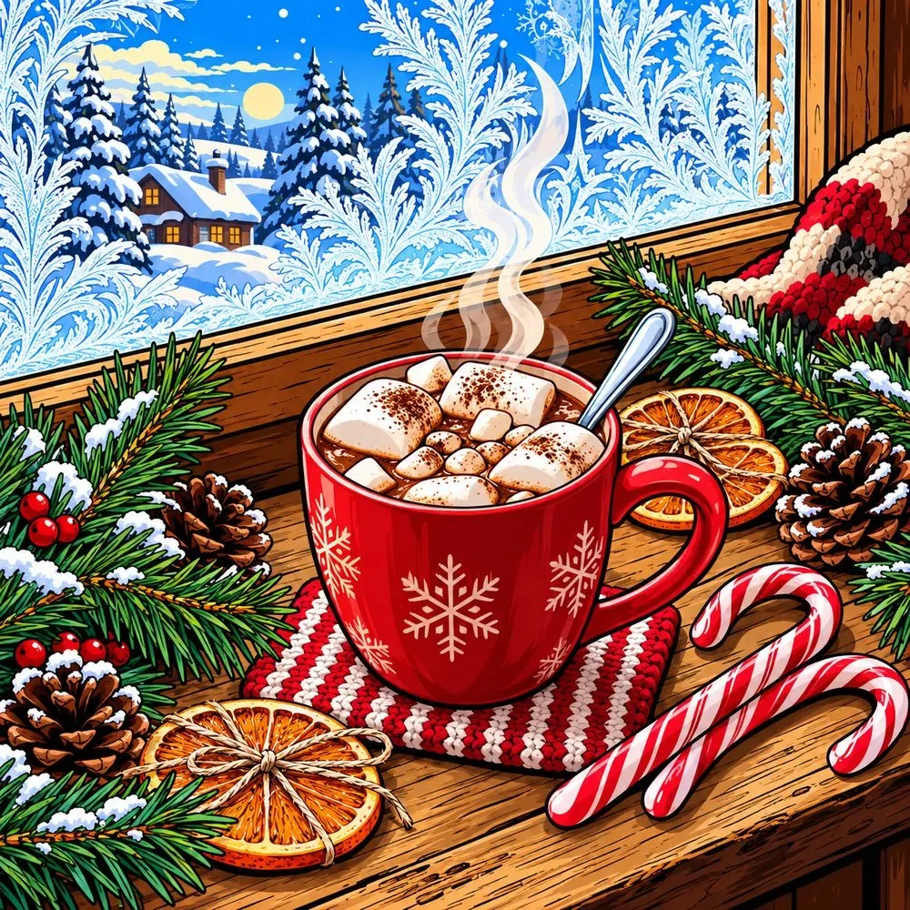 Cocoa by the Window — wooden jigsaw puzzle by KOOBOOX