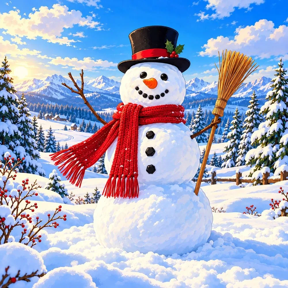 Happy Snowman — wooden jigsaw puzzle by KOOBOOX