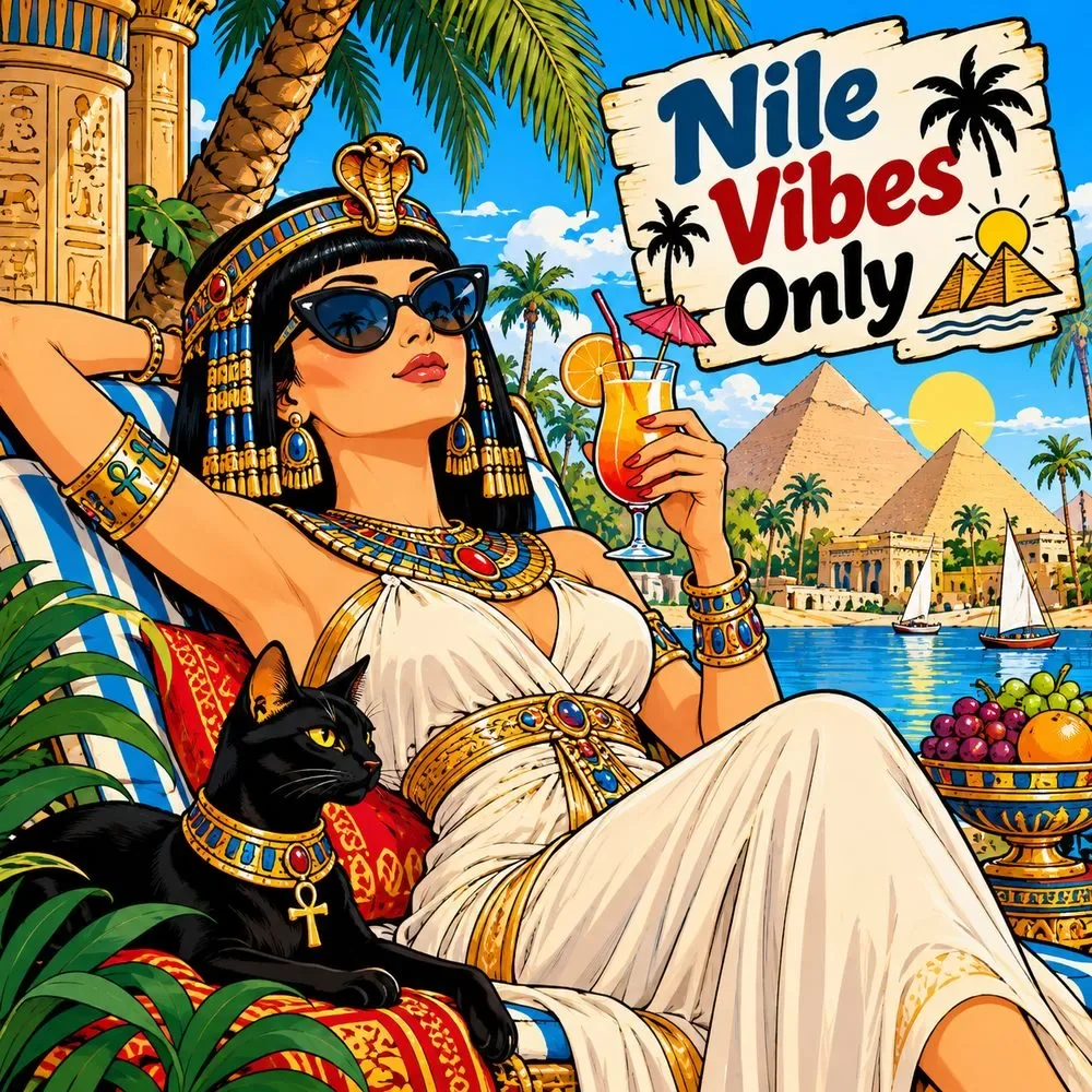 Nile Vibes Only — wooden jigsaw puzzle by KOOBOOX