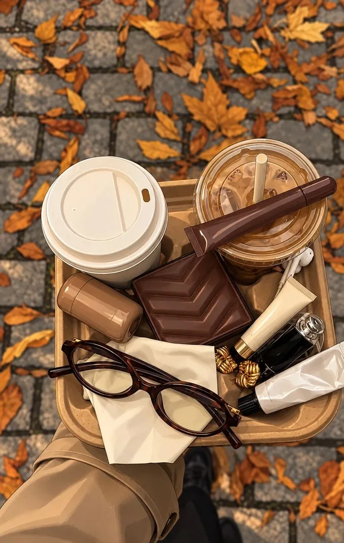 Autumn Coffee Run — wooden jigsaw puzzle by KOOBOOX