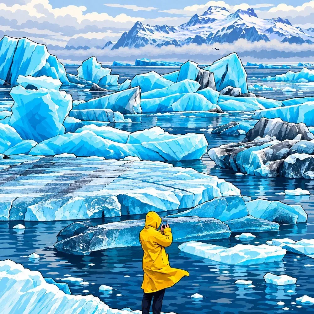 Iceberg Lagoon — wooden jigsaw puzzle by KOOBOOX