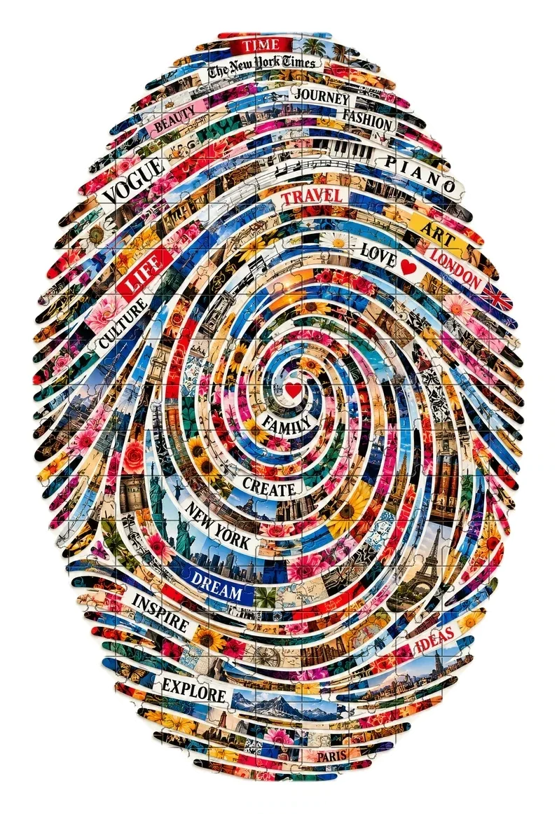 Fingerprint of Life — wooden jigsaw puzzle by KOOBOOX