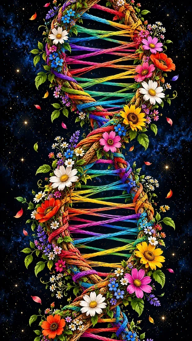 Blooming DNA — wooden jigsaw puzzle by KOOBOOX