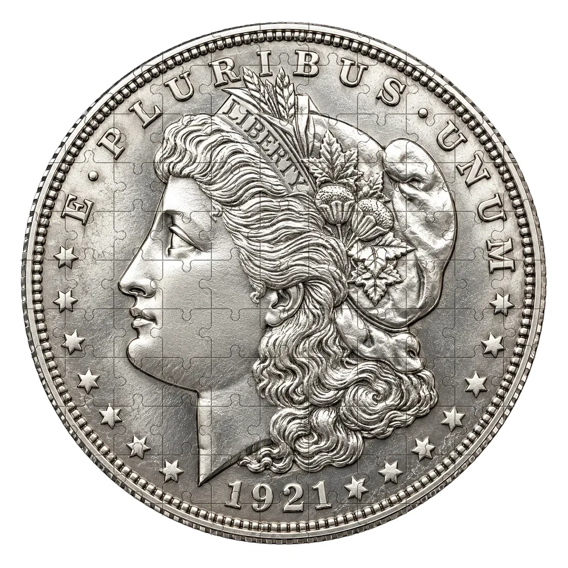 Morgan Silver Dollar — wooden jigsaw puzzle by KOOBOOX